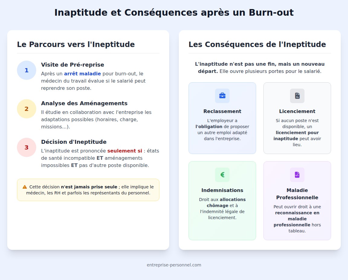 infographie Le médecin du travail peut-il déclarer un salarié inapte après un burn-out ?